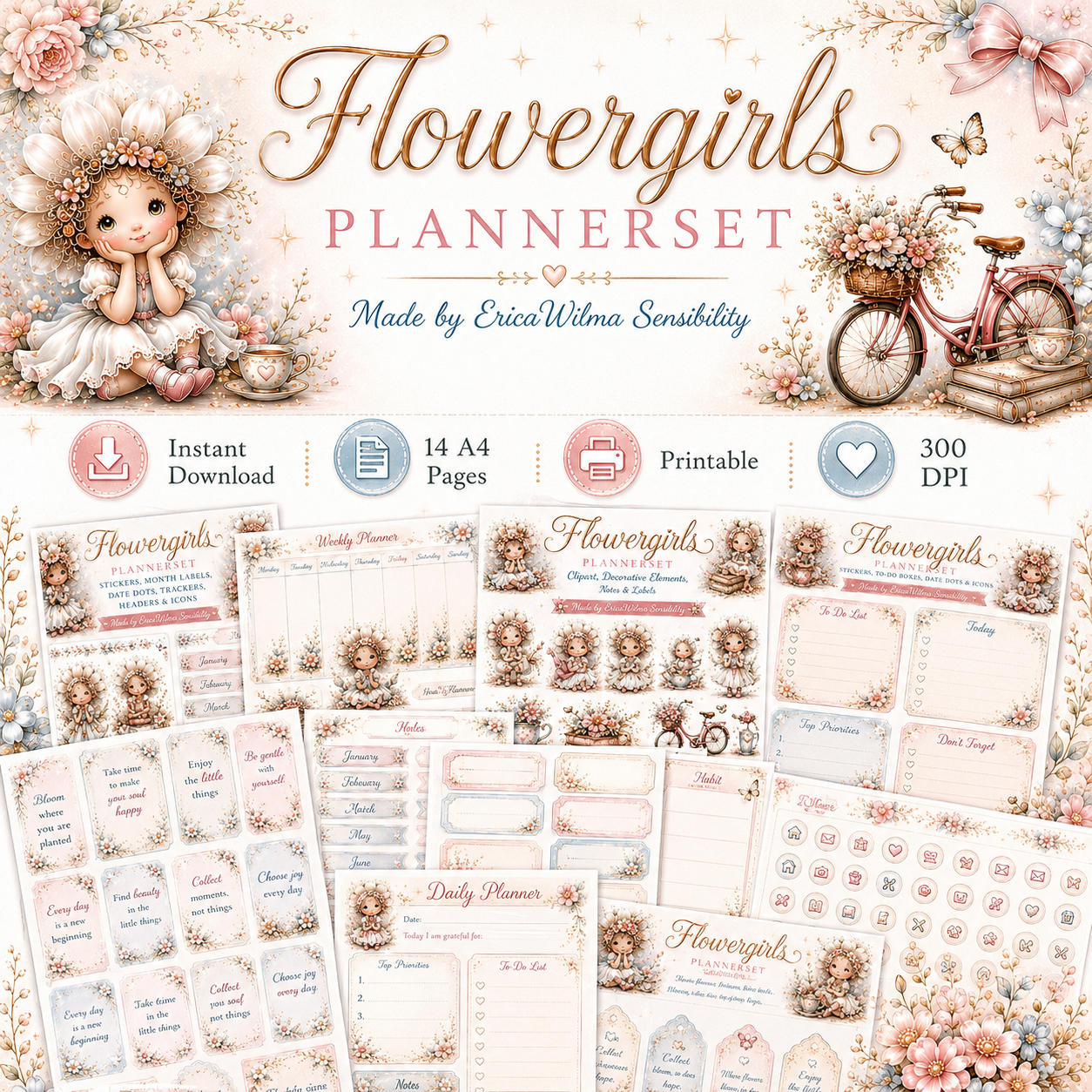 (image for) EW AI Plannerset Flowergirls 01 2026